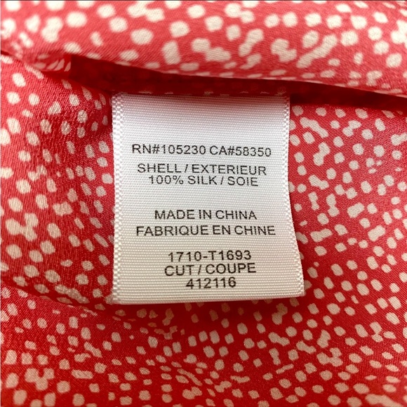 Joie Silk Polka Dot Sleeveless Blouse Pink White Women’s Medium - Picture 9 of 9